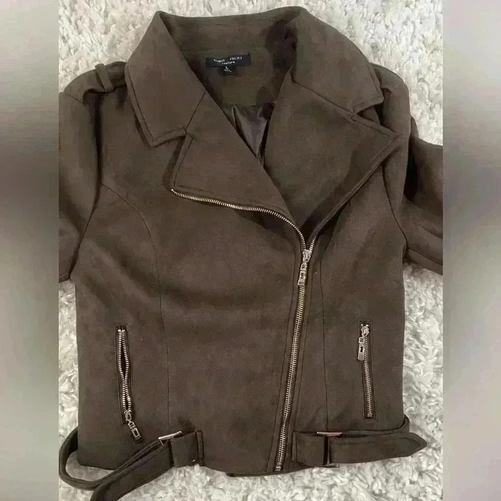 Romeo & Juliet couture faux suede chestnut women’s jacket. - Picture 4 of 16